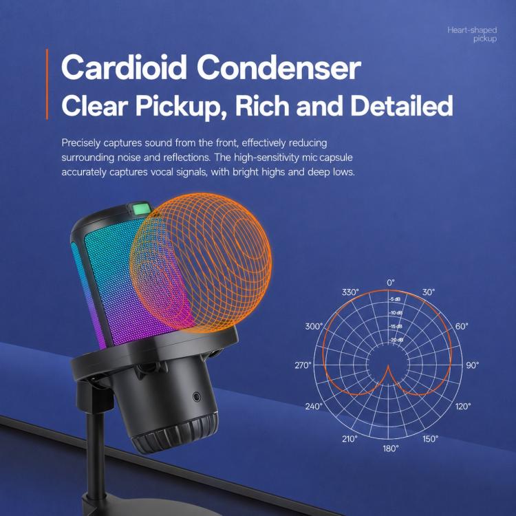 APK005 AI Smart Noise Reduction Condenser Cantilever Microphone
