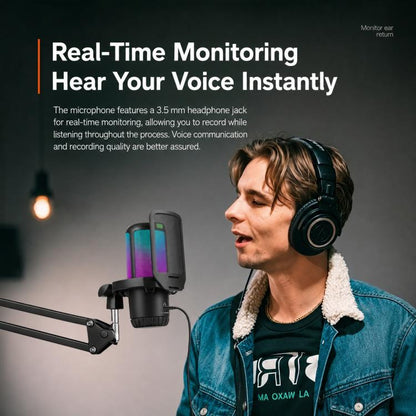 APK005 AI Smart Noise Reduction Condenser Desktop Microphone