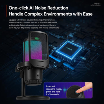 APK005 AI Smart Noise Reduction Condenser Desktop Microphone