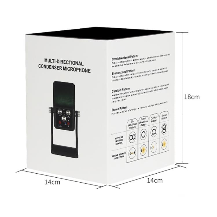 BM-959PL Multi-directional Switching ASMR Recording Condenser Microphone