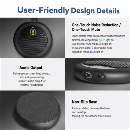 MI656 USB Condenser Omnidirectional Desktop Microphone