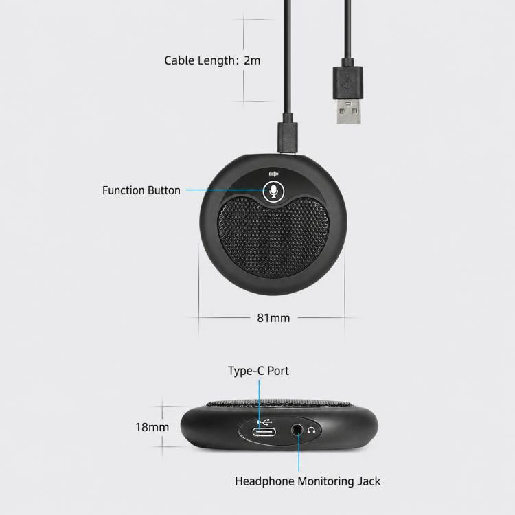 MI656 USB Condenser Omnidirectional Desktop Microphone
