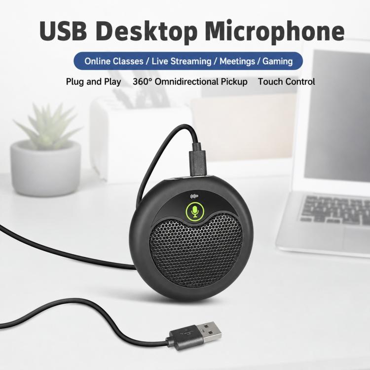 MI656 USB Condenser Omnidirectional Desktop Microphone