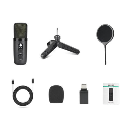 X502 High Sampling USB Condenser Microphone Tripod Set