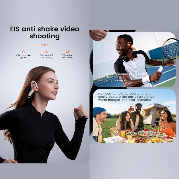 E12 Smart AI Headphones with 8MP HD Camera, Video Recording, Al Smart Voice Assistant