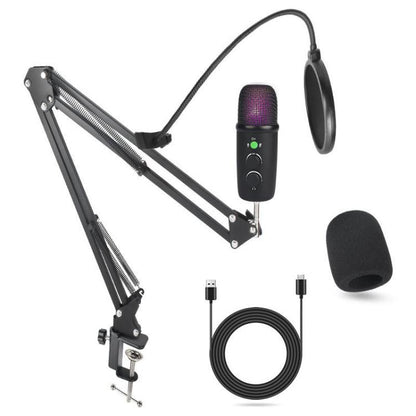 X502 High Sampling USB Condenser Microphone Cantilever Stand Kit