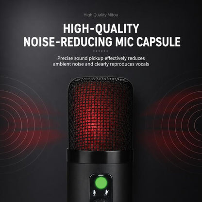 X502 High Sampling USB Condenser Microphone Cantilever Stand Kit