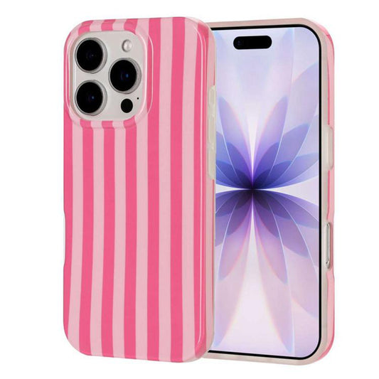Full Coverage IMD Printed Vertical Stripes TPU Phone Case, For iPhone 14 Pro Max, For iPhone 13 Pro Max
