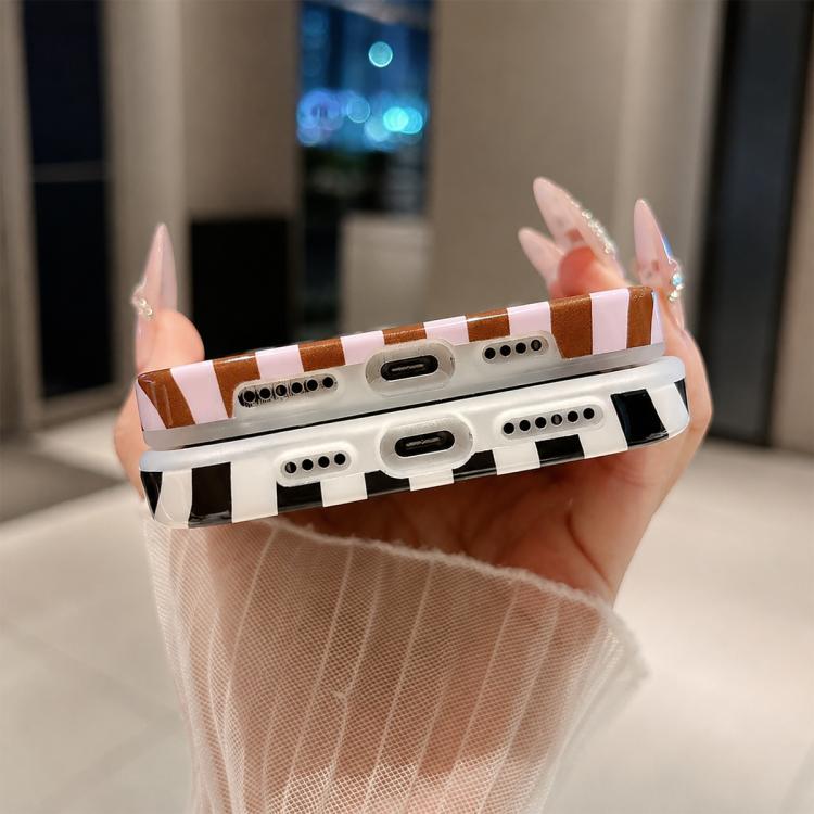 Full Coverage IMD Printed Vertical Stripes TPU Phone Case, For iPhone 14 Pro Max, For iPhone 13 Pro Max