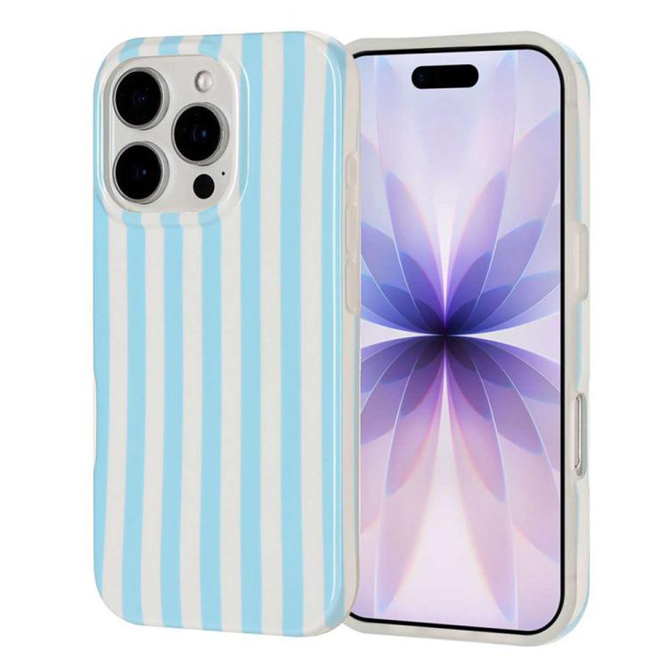 Full Coverage IMD Printed Vertical Stripes TPU Phone Case, For iPhone 14 Pro Max, For iPhone 13 Pro Max
