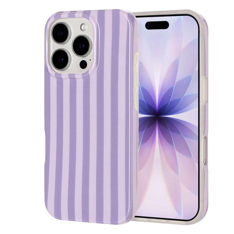 Full Coverage IMD Printed Vertical Stripes TPU Phone Case, For iPhone 14 Pro Max, For iPhone 13 Pro Max