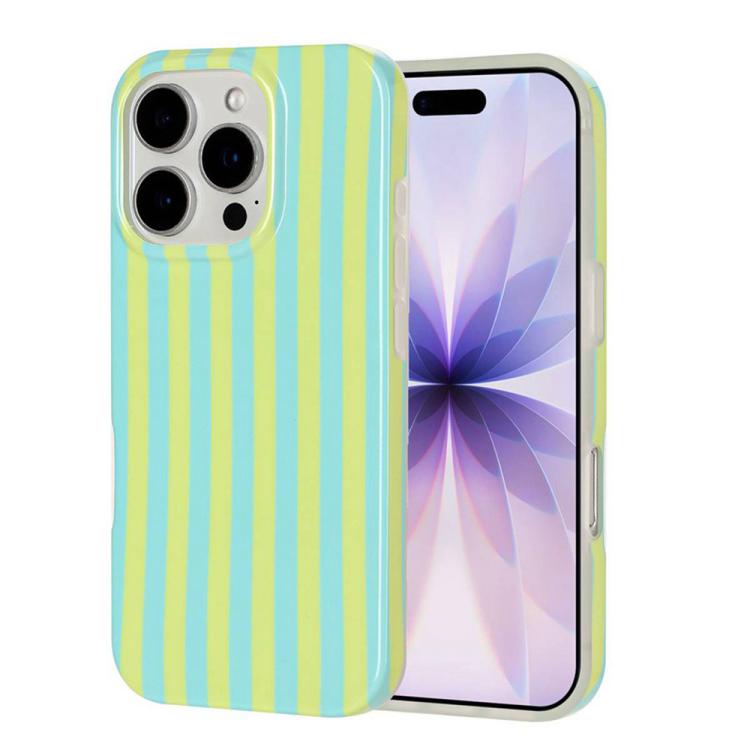 Full Coverage IMD Printed Vertical Stripes TPU Phone Case, For iPhone 14 Pro Max, For iPhone 13 Pro Max
