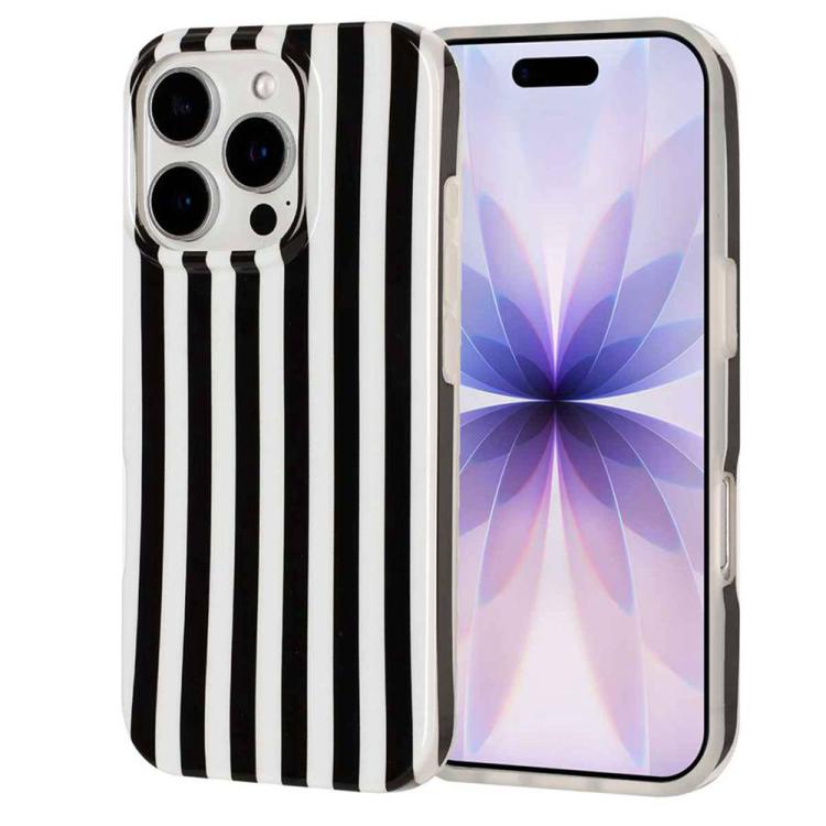 Full Coverage IMD Printed Vertical Stripes TPU Phone Case, For iPhone 14 Pro Max, For iPhone 13 Pro Max