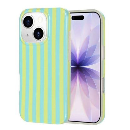 Full Coverage IMD Printed Vertical Stripes TPU Phone Case, For iPhone 14 Pro Max, For iPhone 13 Pro Max