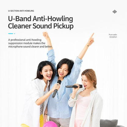 E1 UHF 2 in 1 Rechargeable Wireless Microphone