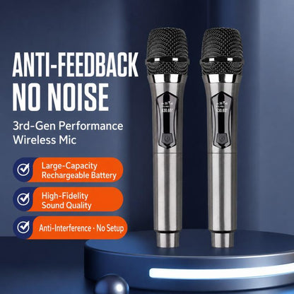 E1 UHF 1 to 2 Rechargeable Wireless Microphone
