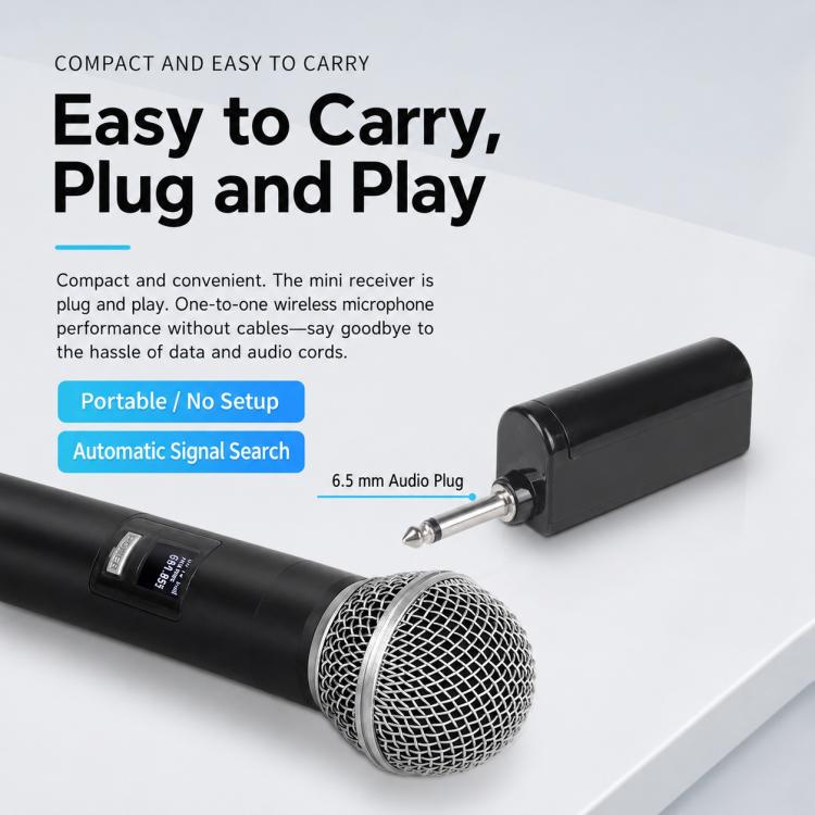 E5 2 in 1 Handheld UHF Wireless Microphone