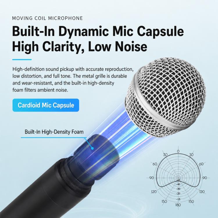 E5 2 in 1 Handheld UHF Wireless Microphone