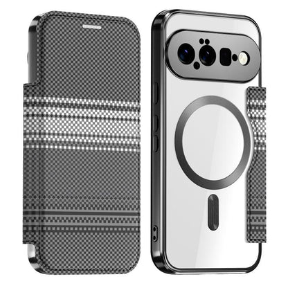 Color-plaid Shield Magnetic RFID Vegan Leather Phone Case, For Google Pixel 11 Pro XL, For Google Pixel 11, For Google Pixel 11 Pro