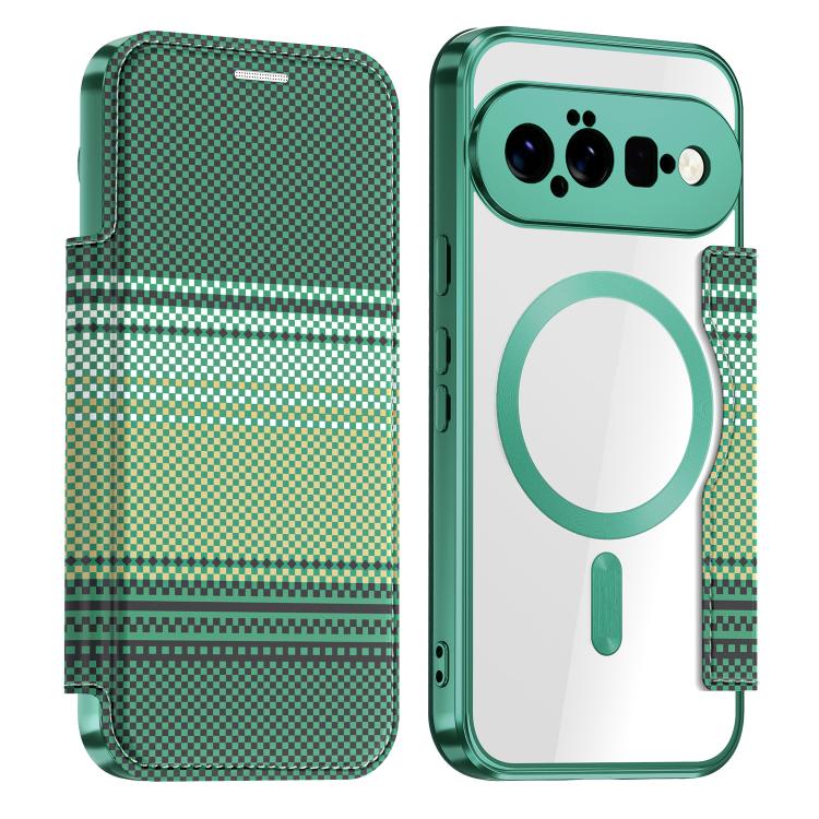 Color-plaid Shield Magnetic RFID Vegan Leather Phone Case, For Google Pixel 11 Pro XL, For Google Pixel 11, For Google Pixel 11 Pro