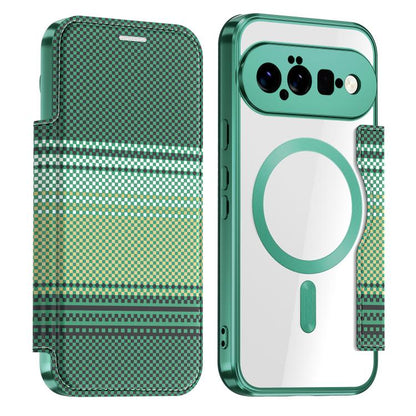 Color-plaid Shield Magnetic RFID Vegan Leather Phone Case, For Google Pixel 11 Pro XL, For Google Pixel 11, For Google Pixel 11 Pro