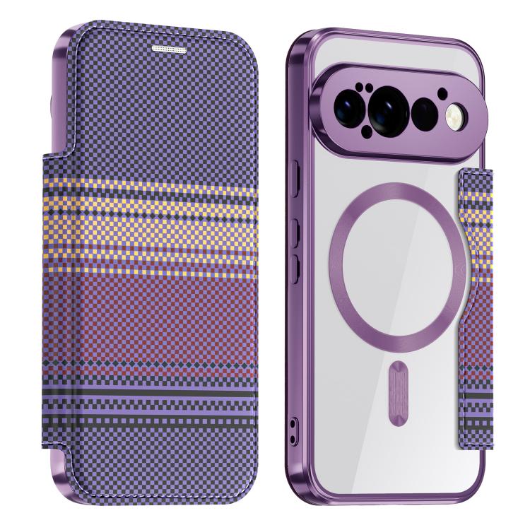 Color-plaid Shield Magnetic RFID Vegan Leather Phone Case, For Google Pixel 11 Pro XL, For Google Pixel 11, For Google Pixel 11 Pro