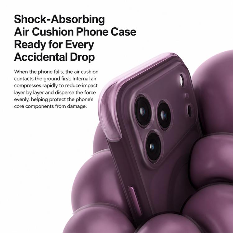 QN2 Skin-Friendly AirBag Magnetic Shockproof Phone Case, For iPhone 18 Pro, For iPhone 18 Pro Max, For iPhone 17 Pro Max, For iPhone 17 Pro