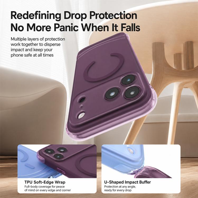 QN2 Skin-Friendly AirBag Magnetic Shockproof Phone Case, For iPhone 18 Pro, For iPhone 18 Pro Max, For iPhone 17 Pro Max, For iPhone 17 Pro
