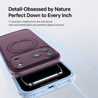 QN2 Skin-Friendly AirBag Magnetic Shockproof Phone Case with 360 Rotation Holder, For iPhone 18 Pro, For iPhone 18 Pro Max, For iPhone 17 Pro Max, For iPhone 17 Pro
