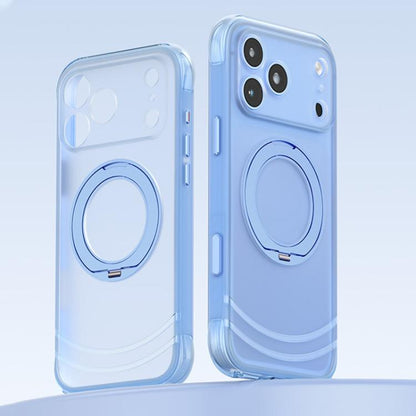QN2 Skin-Friendly AirBag Magnetic Shockproof Phone Case with 360 Rotation Holder, For iPhone 18 Pro, For iPhone 18 Pro Max, For iPhone 17 Pro Max, For iPhone 17 Pro