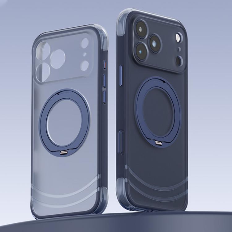 QN2 Skin-Friendly AirBag Magnetic Shockproof Phone Case with 360 Rotation Holder, For iPhone 18 Pro, For iPhone 18 Pro Max, For iPhone 17 Pro Max, For iPhone 17 Pro
