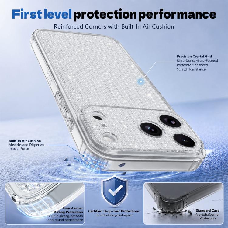 Sparkling Diamond Glitter Airbag Phone Case, For iPhone 12 Pro Max, For iPhone 12 Pro, For iPhone 11 Pro Max, For iPhone 11, For iPhone 11 Pro