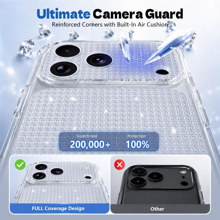 Sparkling Diamond Glitter Airbag Phone Case, For iPhone 12 Pro Max, For iPhone 12 Pro, For iPhone 11 Pro Max, For iPhone 11, For iPhone 11 Pro