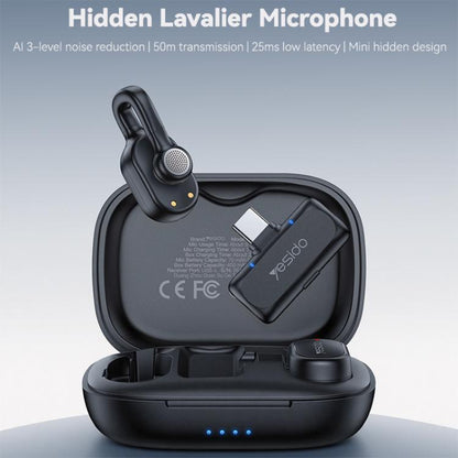 Yesido KR25 AI Noise Reduction Lavalier Microphone with Type-C Receiver, KR25