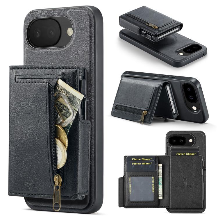 Fierre Shann Oil Wax Vegan Leather Magnetic Card Holder Back Phone Case, For Google Pixel 10a, For Google Pixel 10 Pro XL / 9 Pro XL, For Google Pixel 10 / 10 Pro / 9 / 9 Pro, For Google Pixel 9a, For Google Pixel 8a, For Google Pixel 8 Pro            ...