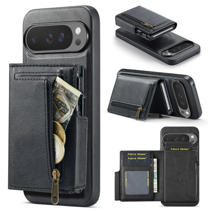 Fierre Shann Oil Wax Vegan Leather Magnetic Card Holder Back Phone Case, For Google Pixel 10a, For Google Pixel 10 Pro XL / 9 Pro XL, For Google Pixel 10 / 10 Pro / 9 / 9 Pro, For Google Pixel 9a, For Google Pixel 8a, For Google Pixel 8 Pro            ...