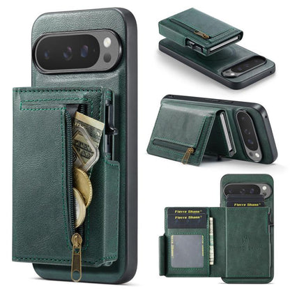 Fierre Shann Oil Wax Vegan Leather Magnetic Card Holder Back Phone Case, For Google Pixel 10a, For Google Pixel 10 Pro XL / 9 Pro XL, For Google Pixel 10 / 10 Pro / 9 / 9 Pro, For Google Pixel 9a, For Google Pixel 8a, For Google Pixel 8 Pro            ...