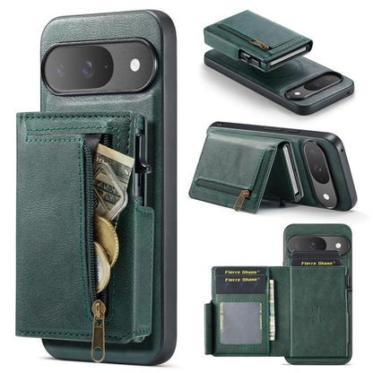 Fierre Shann Oil Wax Vegan Leather Magnetic Card Holder Back Phone Case, For Google Pixel 10a, For Google Pixel 10 Pro XL / 9 Pro XL, For Google Pixel 10 / 10 Pro / 9 / 9 Pro, For Google Pixel 9a, For Google Pixel 8a, For Google Pixel 8 Pro            ...