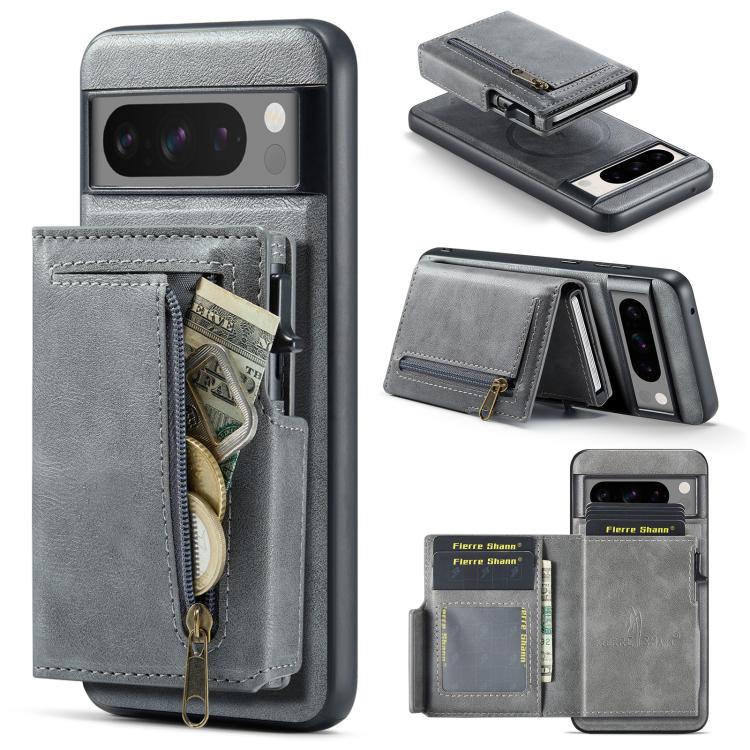 Fierre Shann Oil Wax Vegan Leather Magnetic Card Holder Back Phone Case, For Google Pixel 10a, For Google Pixel 10 Pro XL / 9 Pro XL, For Google Pixel 10 / 10 Pro / 9 / 9 Pro, For Google Pixel 9a, For Google Pixel 8a, For Google Pixel 8 Pro            ...