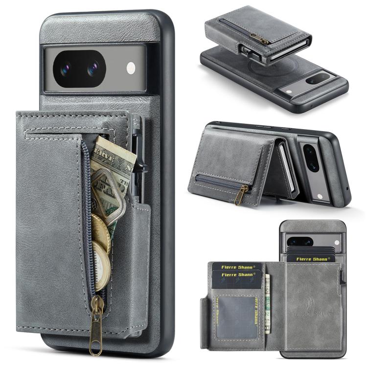 Fierre Shann Oil Wax Vegan Leather Magnetic Card Holder Back Phone Case, For Google Pixel 10a, For Google Pixel 10 Pro XL / 9 Pro XL, For Google Pixel 10 / 10 Pro / 9 / 9 Pro, For Google Pixel 9a, For Google Pixel 8a, For Google Pixel 8 Pro            ...