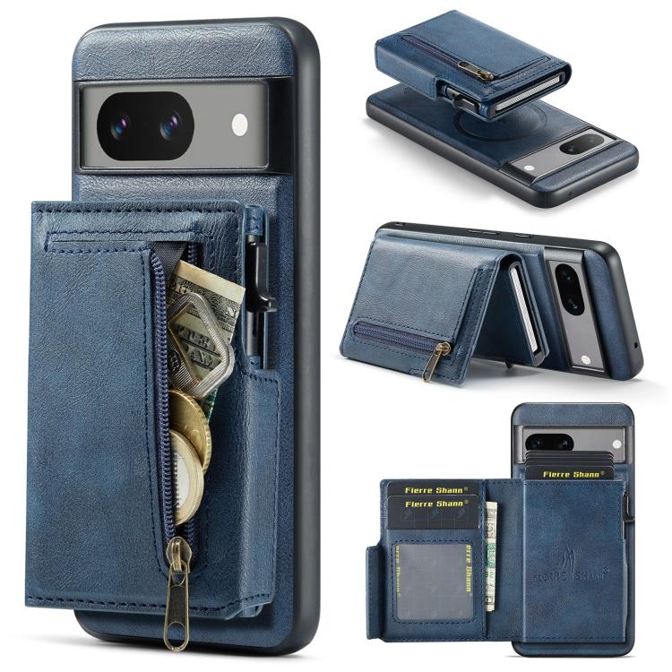 Fierre Shann Oil Wax Vegan Leather Magnetic Card Holder Back Phone Case, For Google Pixel 10a, For Google Pixel 10 Pro XL / 9 Pro XL, For Google Pixel 10 / 10 Pro / 9 / 9 Pro, For Google Pixel 9a, For Google Pixel 8a, For Google Pixel 8 Pro            ...