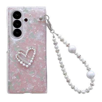 Shell Pattern DIY Phone Case with Love Bracelet, For Galaxy Z Fold8 Ultra 5G