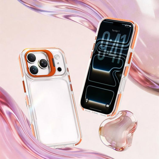 Lens Frame Holder Acrylic TPU Phone Case, For iPhone 18 Pro, For iPhone 18 Pro Max, For iPhone 17 Pro Max, For iPhone 17 Pro, For iPhone 17, For iPhone Air, For iPhone 16 Pro Max, For iPhone 16 Pro, For iPhone 16 Plus, For iPhone 16, For iPhone 15 Pro ...
