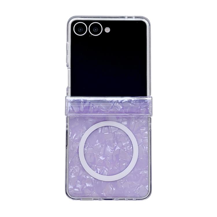 Pearlescent Shell Texture Magnetic Three Parts Phone Case, For Galaxy Z Flip8 5G