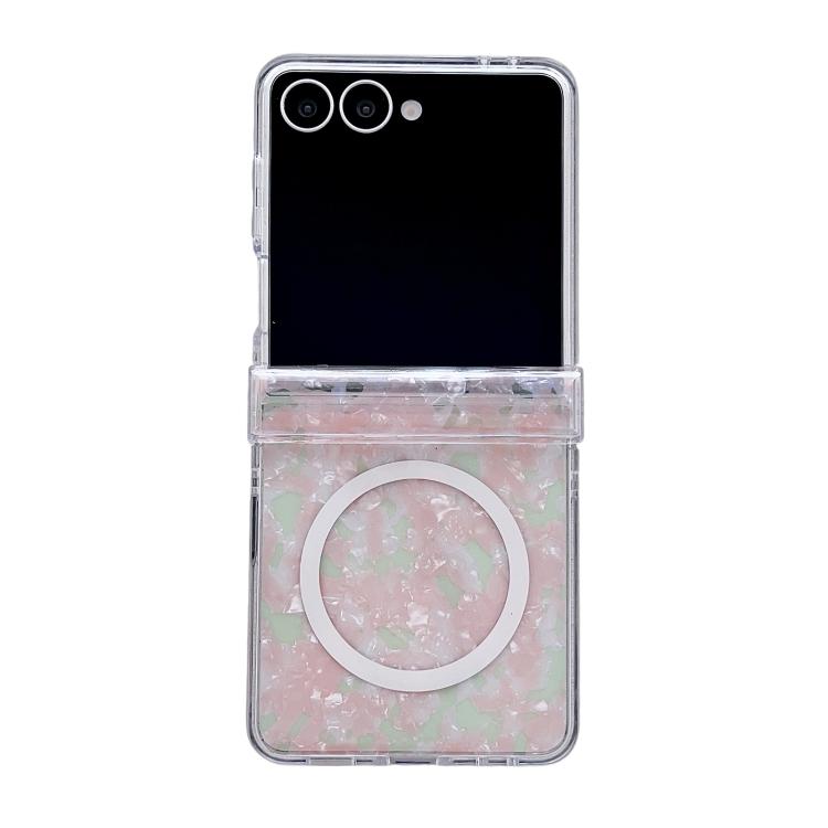 Pearlescent Shell Texture Magnetic Three Parts Phone Case, For Galaxy Z Flip8 5G
