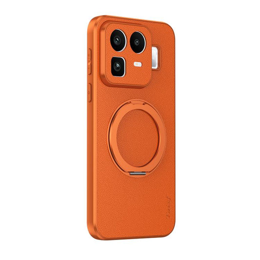 Goatskin Vegan Leather Magnetic Phone Case  With 360 Degree Rotating Holder, For Realme Neo8 5G
