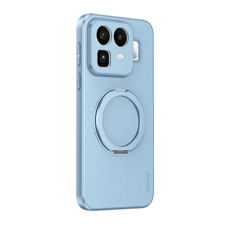 Goatskin Vegan Leather Magnetic Phone Case  With 360 Degree Rotating Holder, For Realme Neo8 5G