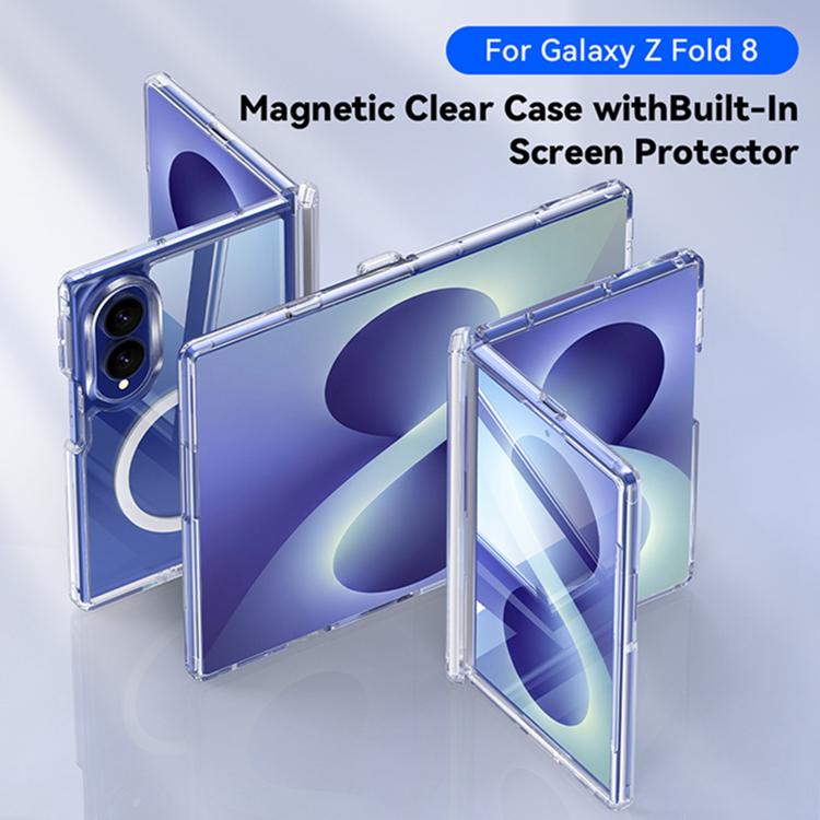 Transparent Magnetic Hinge Protective Phone Case, For Galaxy Z Fold8 5G, For Galaxy Z Fold8 Ultra 5G