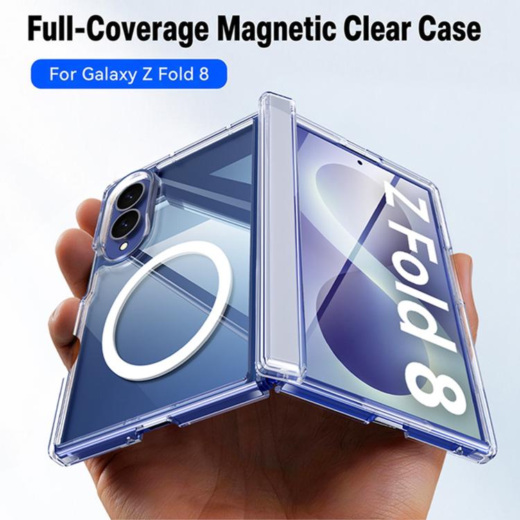 Transparent Magnetic Hinge Protective Phone Case, For Galaxy Z Fold8 5G, For Galaxy Z Fold8 Ultra 5G