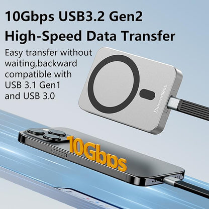 Blueendless M3HD 3 in 1 10Gbps USB-C 4K HUB Magnetic NVMe SSD Enclosure, M3HD